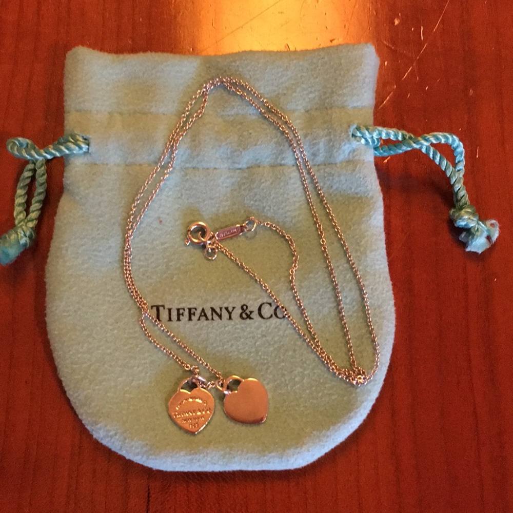 Authentic Tiffany & Co. Double Heart Necklace